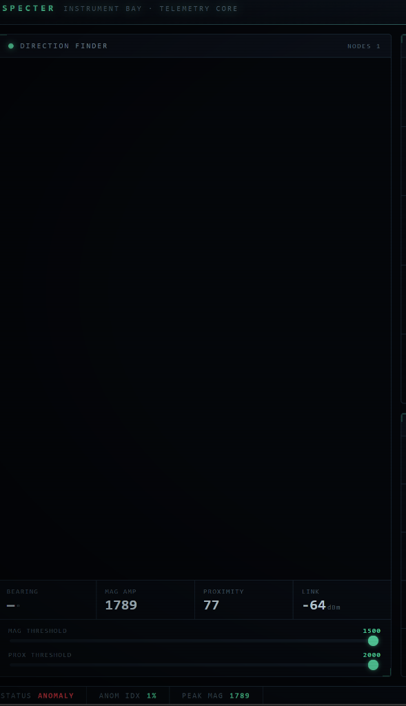 SPECTER mobile remote on a phone